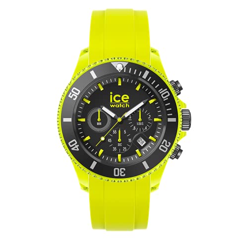 Ice-Watch - ICE chrono Neon yellow - Gelbe Herrenuhr mit Silikonarmband - Chrono - 019843 (Extra large) von ICE-WATCH