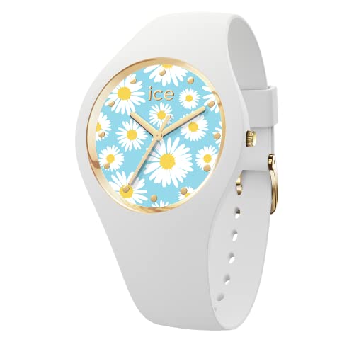 Ice-Watch - ICE flower White daisy - Weiße Damenuhr mit Silikonarmband - 019203 (Small) von ICE-WATCH