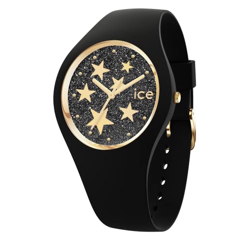 Ice-Watch - ICE glam rock Black stars - Schwarze Damenuhr mit Silikonarmband - 019855 (Small) von ICE-WATCH