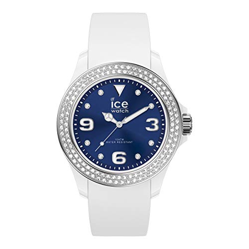 Ice-Watch - ICE star White deep blue - Weiße Damenuhr mit Silikonarmband - 017234 (Small) von ICE-WATCH