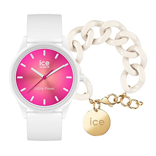 Ice solar Power - Coral Reef - Medium - 3H + Jewellery - Chain Bracelet - Almond Skin von ICE-WATCH