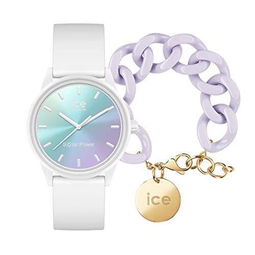 Ice solar Power - Lilac Turquoise Sunset - Small - 3H + Jewellery - Chain Bracelet - Lavender von ICE-WATCH