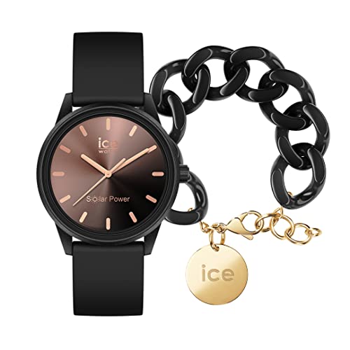 Ice solar Power - Sunset Black - Small - 3H + Jewellery - Chain Bracelet - Black von ICE-WATCH