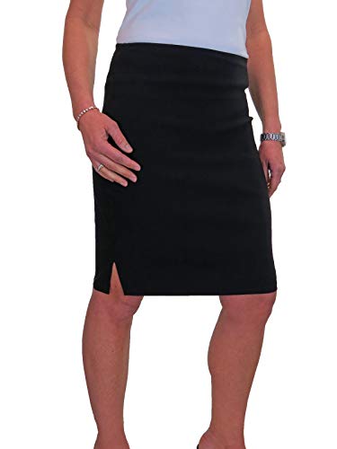 ICE Damen Stretch Bodycon Bleistiftrock Schwarz (42) von icecoolfashion