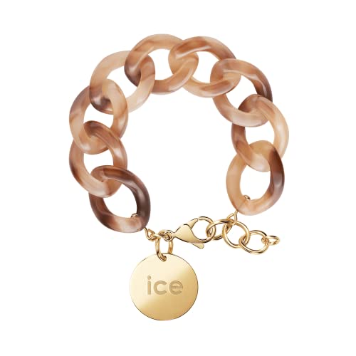 ICE Jewellery - Chain Bracelet - Brown tan - Kettenarmband mit XL-Maschen für Frauen, geschlossen mit einer goldenen Medaille (021230) von ICE-WATCH