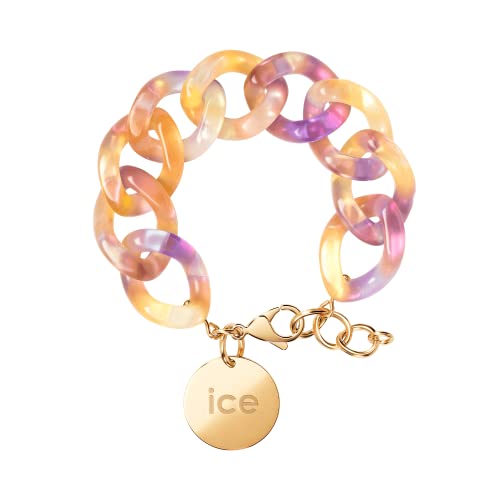 ICE Jewellery - Chain Bracelet - Purple lime - Kettenarmband mit XL-Maschen für Frauen, geschlossen mit einer goldenen Medaille (020998) von ICE-WATCH