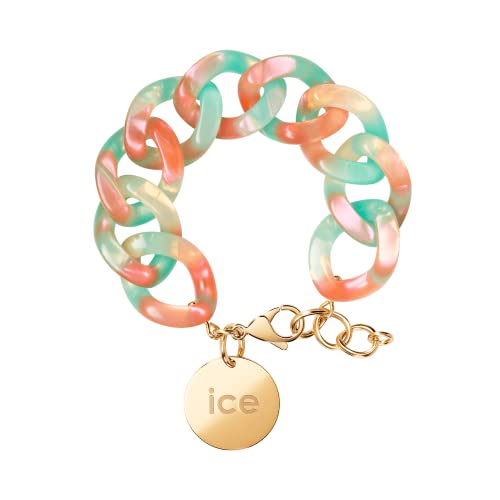 ICE Jewellery - Chain Bracelet - Turquoise nude - Kettenarmband mit XL-Maschen für Frauen, geschlossen mit einer goldenen Medaille (020997) von ICE-WATCH