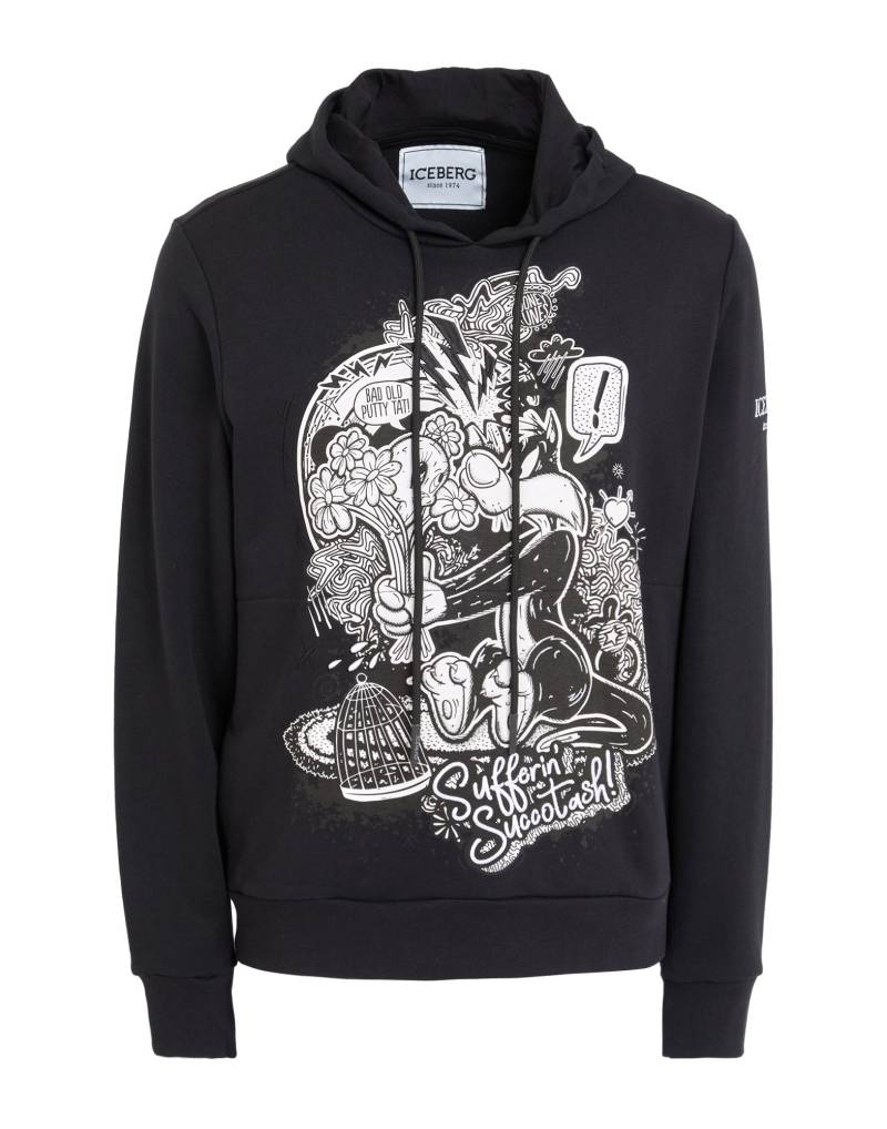 ICEBERG Sweatshirt Herren Schwarz von ICEBERG