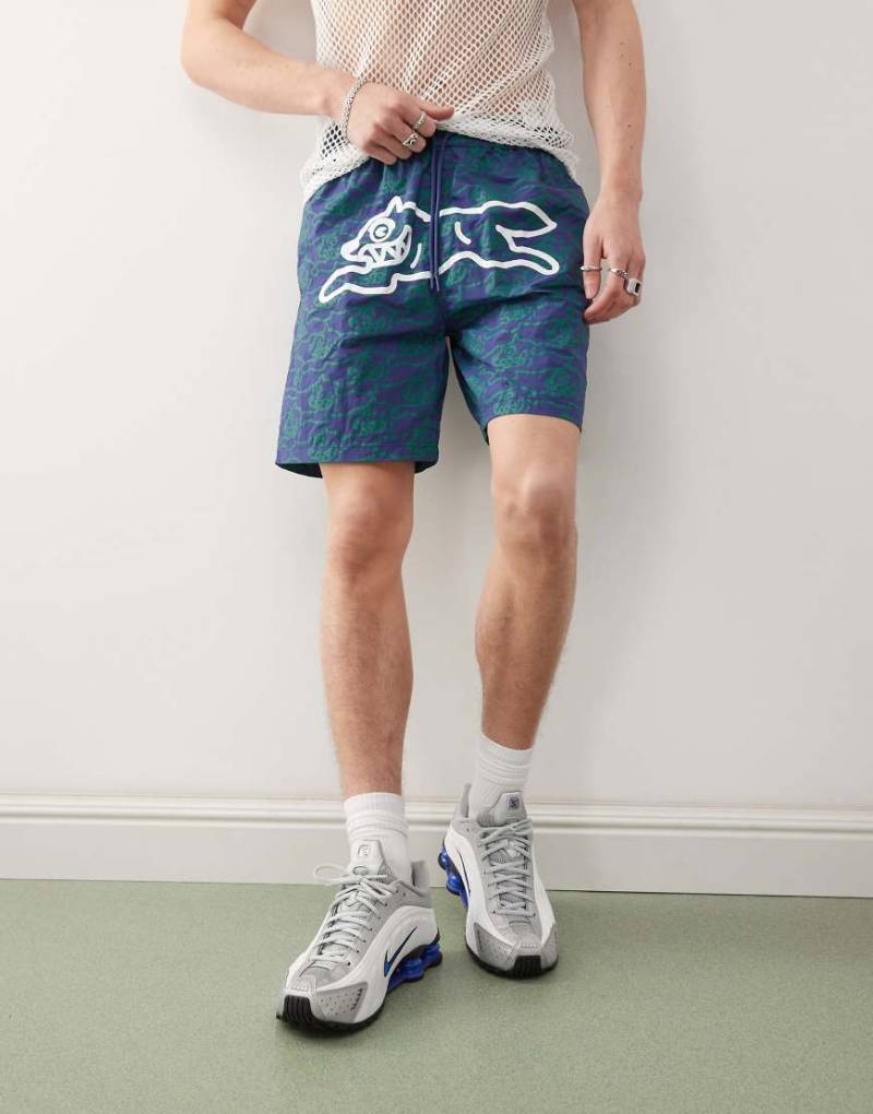 ICECREAM - Running Dog - Badeshorts in Blau mit All-over-Print von ICECREAM