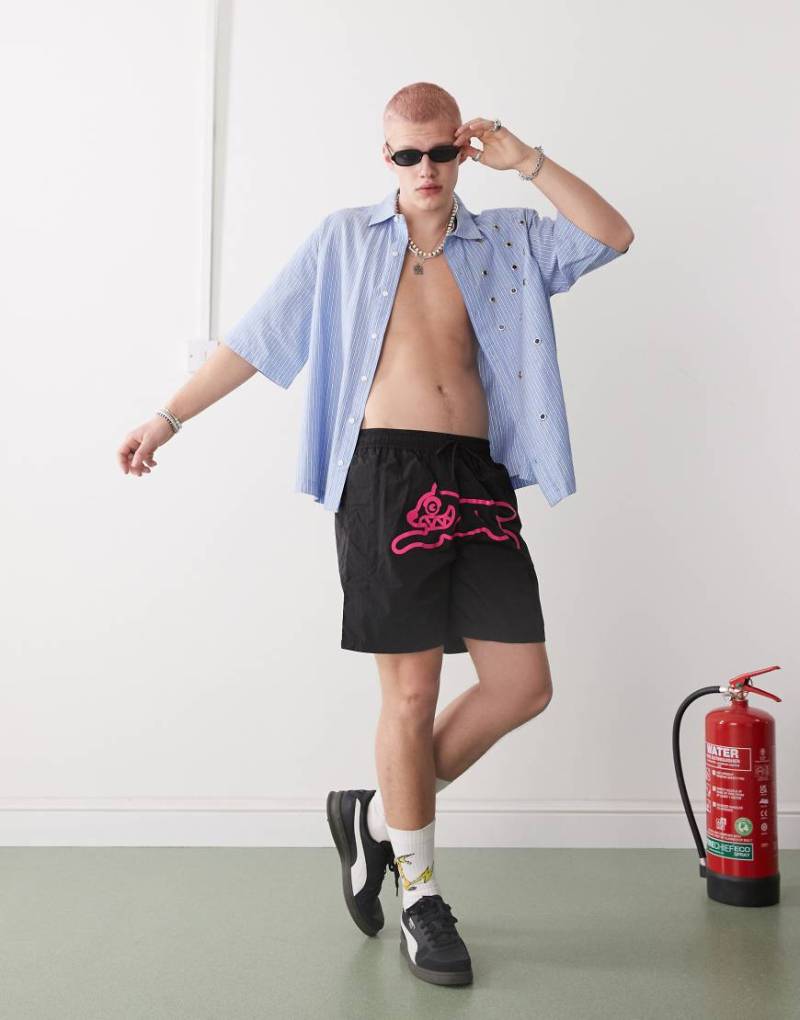 ICECREAM - Running Dog - Badeshorts in Schwarz von ICECREAM