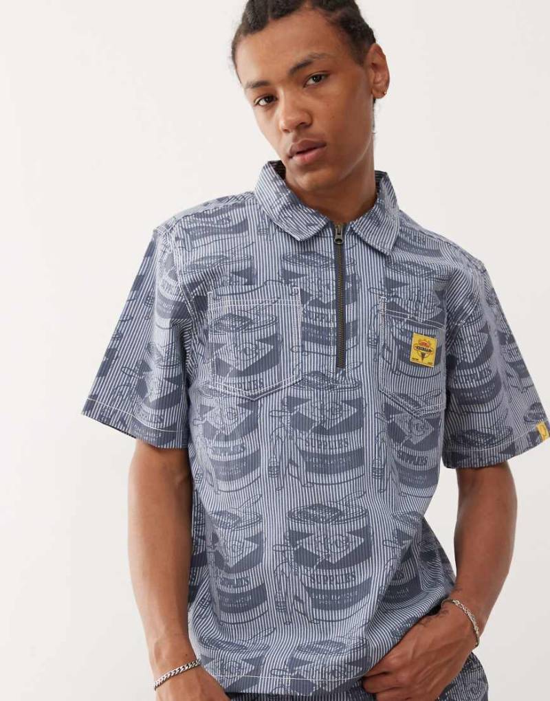 ICECREAM - Supplies Work - Gemustertes Hemd in Blau, Kombiteil von ICECREAM