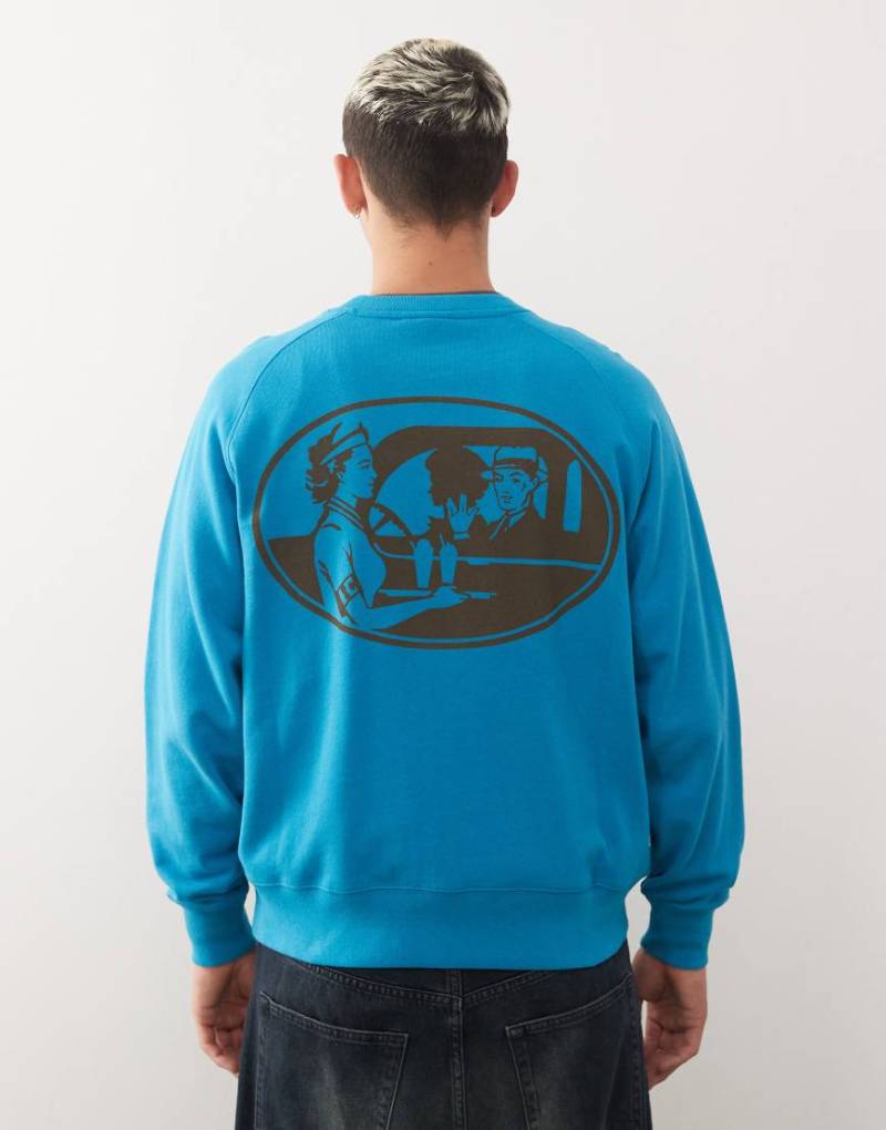 ICECREAM - Sweatshirt in Blau mit Sticker-Grafikmotiv von ICECREAM