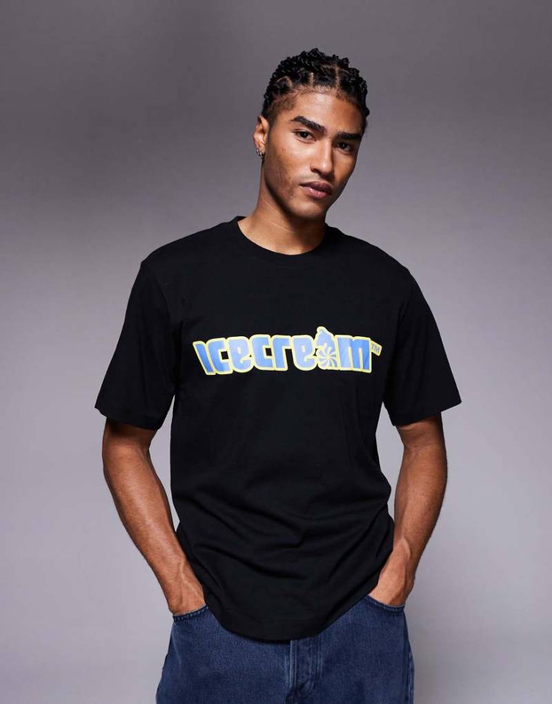 ICECREAM - T-Shirt in Schwarz mit Softeis-Motiv ICECREAM - T-Shirt in Schwarz mit Softeis-Motiv von ICECREAM
