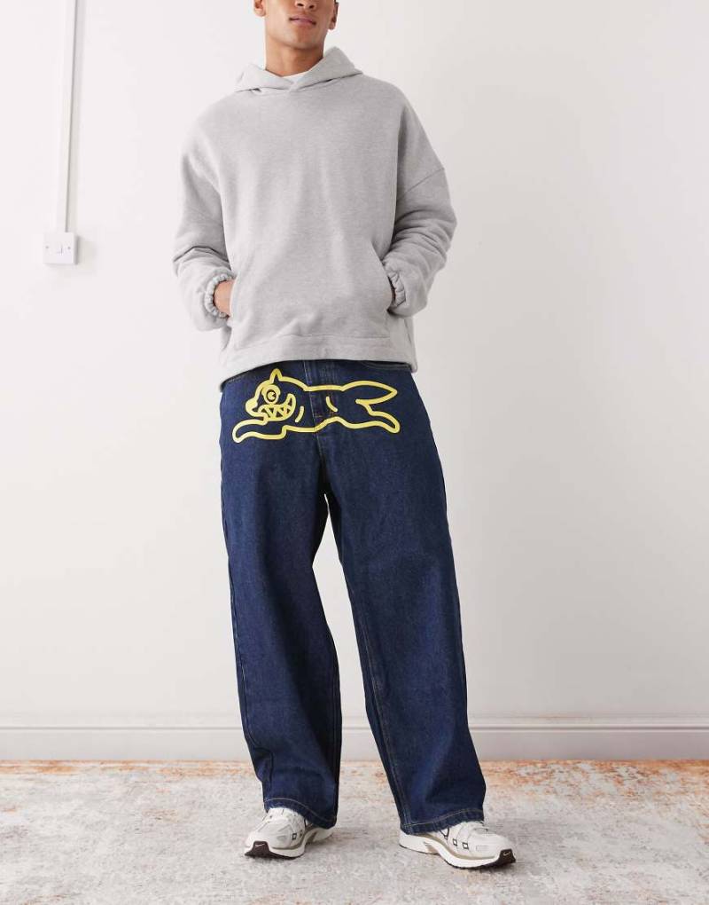 ICECREAM - Triple Scoop Running Dog - Locker geschnittene Jeans in dunkelblauer Waschung ICECREAM - Triple Scoop Running Dog - Locker geschnittene Jeans in dunkelblauer Waschung von ICECREAM