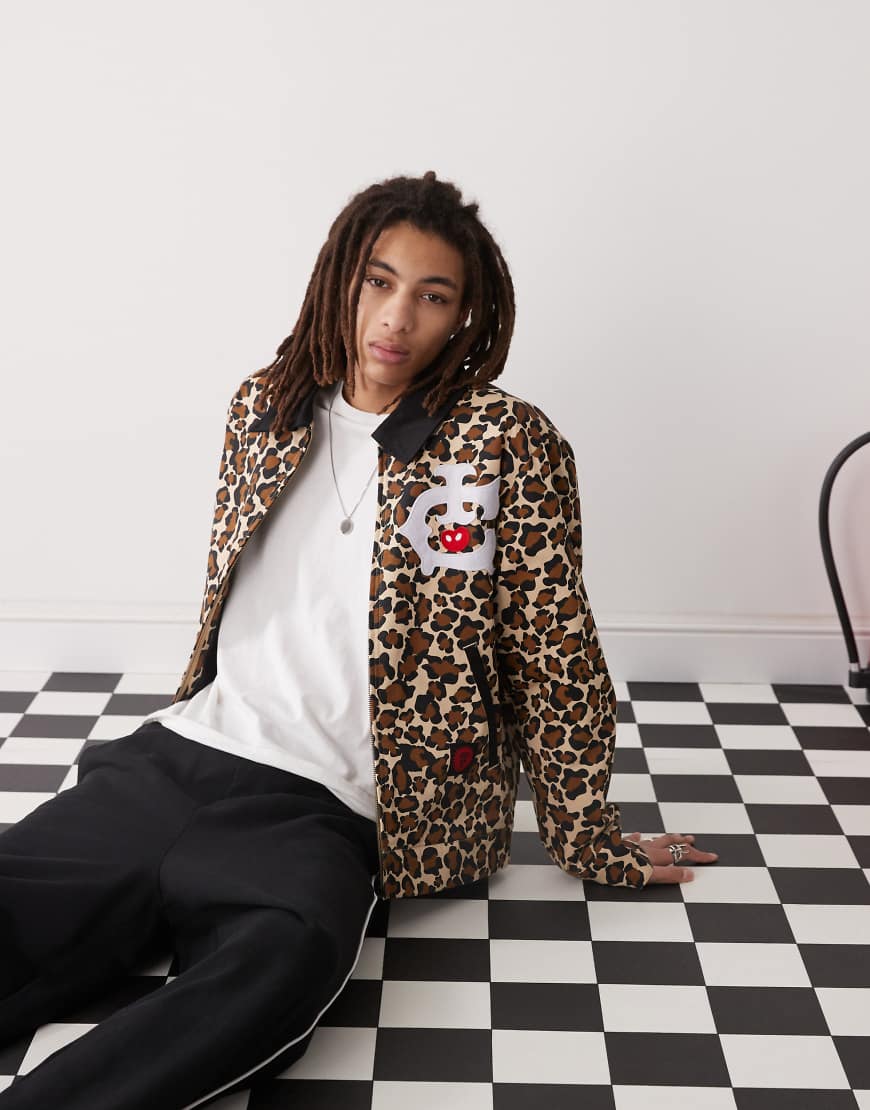 ICECREAM - Workwear-Jacke mit Leopardenprint und Logo-Detail-Bunt von ICECREAM