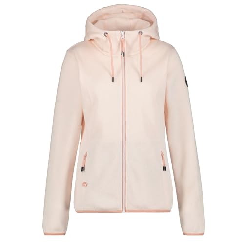ICEPEAK Adrian Strickfleecejacke Damen mit Kapuze, Farbe:Rosa, Größe:M von ICEPEAK