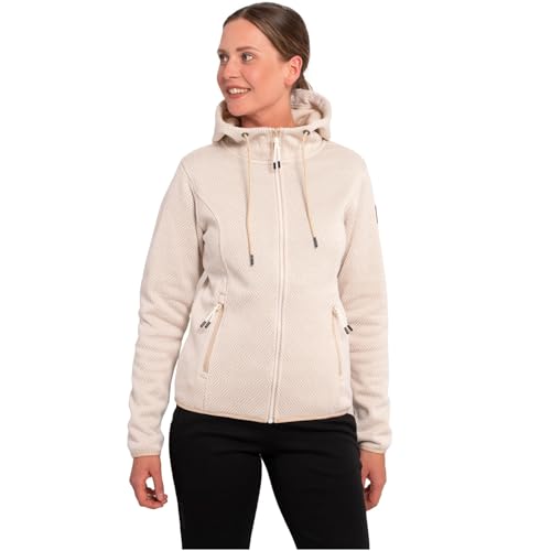 ICEPEAK Auen Midlayer für Damen mit Kapuze mit verschließbaren Taschen und Kapuze, Farbe:Hellbraun, Größe:XXL von ICEPEAK