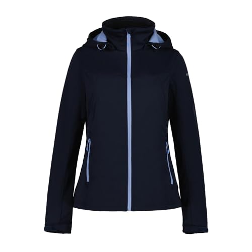 ICEPEAK Boise Softshelljacke | Übergangsjacke für Damen leicht Wasserabweisend, Farbe:Dunkelblau, Größe:46 von ICEPEAK