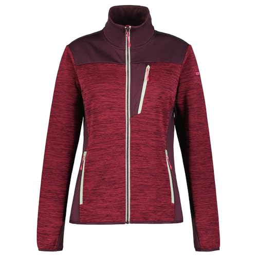 ICEPEAK Bradbury Midlayer I Strickfleecejacke für Damen, Farbe:Beere, Größe:XXL von Icepeak