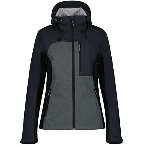 ICEPEAK Broadus Softshelljacke für Damen leicht und Wasserabweisend, Farbe:Grau, Größe:42 von ICEPEAK