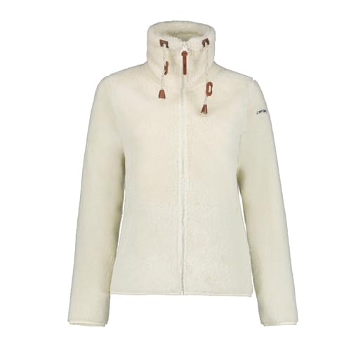 ICEPEAK Colony Teddy Fleecejacke Damen Langhaarfleecejacke, Farbe:Crem, Größe:XL von ICEPEAK