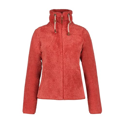 ICEPEAK Colony Teddy Fleecejacke Damen Langhaarfleecejacke, Farbe:Koralle, Größe:S von ICEPEAK