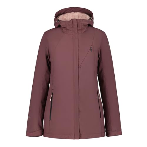 ICEPEAK Damen Jacke Softshelljacke Funktionsjacke Outdoorjacke Bannister, Farbe:Beere, Artikel:-775 plum, Größe:44 von ICEPEAK