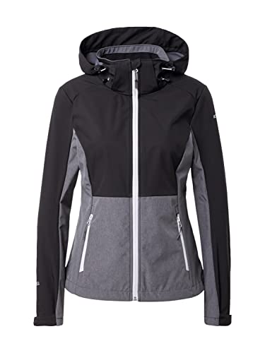 ICEPEAK Damen Outdoorjacke BURNET schwarz/graumeliert 40 von ICEPEAK