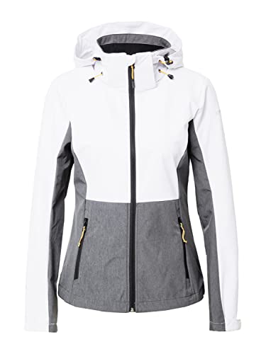 ICEPEAK Damen Outdoorjacke BURNET weiß/schwarz/graumeliert 42 von ICEPEAK