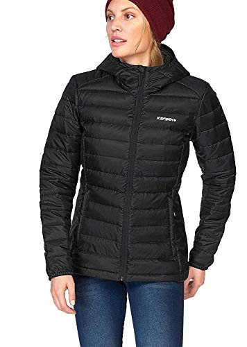 ICEPEAK Damen Steppjacke Daunen Jacke (as3, numeric, numeric_36, regular, regular, Schwarz) von ICEPEAK
