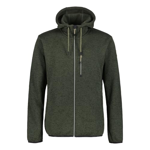 Icepeak Herren Midlayerjacke Outdoorjacke Kapuzenjacke Funktionsjacke Manawa, Farbe:Grün, Artikel:-584 Dark Olive, Größe:L von Icepeak