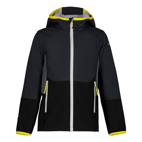ICEPEAK Jungen Softshelljacke Outdoorjacke Wanderjacke Funktionsjacke Kempton, Farbe:Grau, Größe:128, Artikel:-290 Anthracite von ICEPEAK