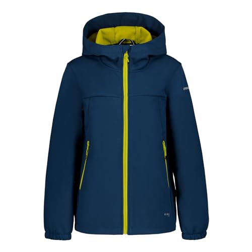 ICEPEAK Jungen Softshelljacke Outdoorjacke Wanderjacke Funktionsjacke Konan Jr, Farbe:Blau, Größe:128, Artikel:-392 dark blue von ICEPEAK