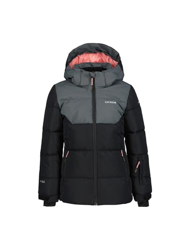 ICEPEAK Loris Skijacke Mädchen, schwarz - grau - rosa, 140 von ICEPEAK