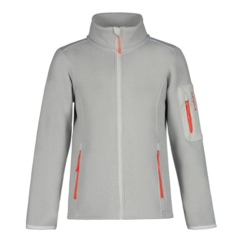 ICEPEAK Mädchen Jacke Fleecejacke Stoffjacke Midlayerjacke Kemnath Jr, Farbe:Grau, Größe:146-152, Artikel:-012 Natural White von ICEPEAK