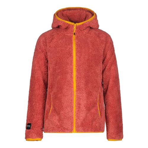 ICEPEAK Mädchen Kapuzenjacke Teddyjacke Fleecejacke Midlayerjacke Loa Jr, Farbe:Rot, Größe:134-140, Artikel:-660 cranberry von ICEPEAK