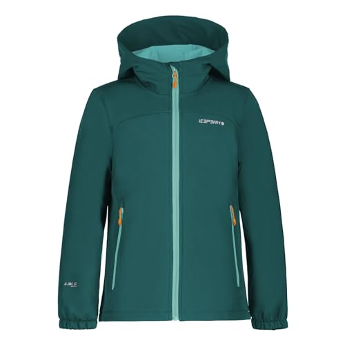 ICEPEAK Mädchen Softshelljacke Outdoorjacke Wanderjacke Regenjacke Kobryn Jr, Farbe:Grün, Größe:140, Artikel:-951 green von ICEPEAK