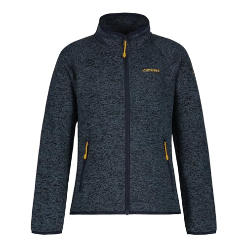 ICEPEAK Mädchen Strickjacke Fleecejacke Stoffjacke Midlayerjacke Kief Jr, Farbe:Blau, Größe:122-128, Artikel:-391 dark blue von ICEPEAK