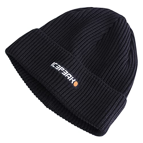 ICEPEAK Mütze Beanie Igal Strickmütze Wintermütze Skimütze (Schwarz, Einheitsgröße) von ICEPEAK