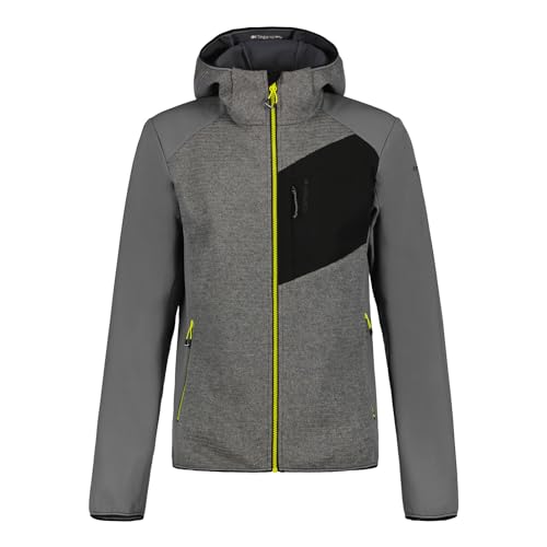 ICEPEAK Softshelljacke Danfort für Herren mit Kapuze, Farbe:Grau, Größe:52 von ICEPEAK