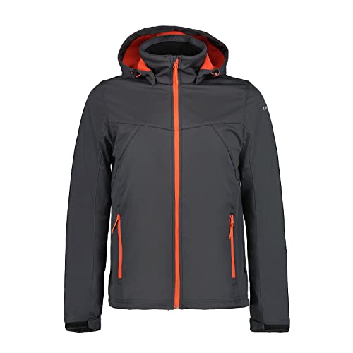 ICEPEAK Softshelljacke Herren mit Kapuze Biggs, Farbe:grau-orange, Größe:58 von ICEPEAK