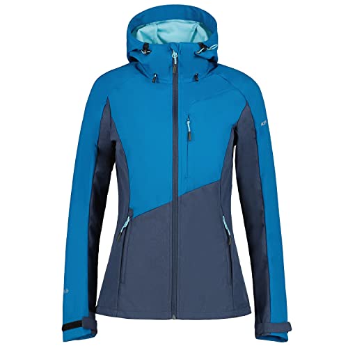 ICEPEAK Softshelljacke für Damen leicht Wasserabweisend Bradenton, Farbe:Blau, Größe:38 von ICEPEAK