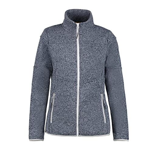 ICEPEAK Strickfleecejacke für Damen Anahola ohne Kapuze, Farbe:Blau, Größe:L von ICEPEAK