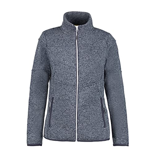 ICEPEAK Strickfleecejacke für Damen Anahola ohne Kapuze, Farbe:Dunkelblau, Größe:L von ICEPEAK