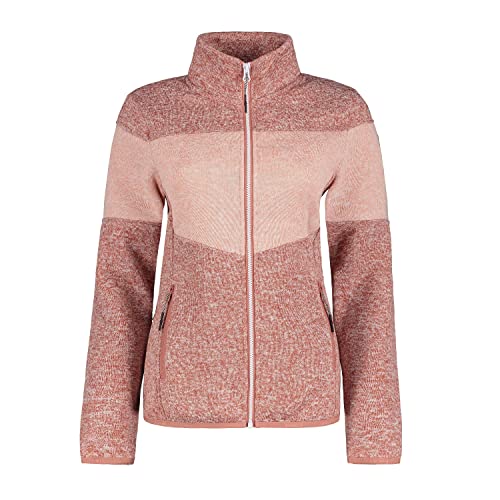 ICEPEAK Strickfleecejacke für Damen Anahola ohne Kapuze, Farbe:Rosa, Größe:XXL von ICEPEAK