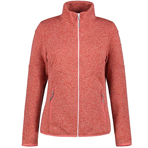 ICEPEAK Strickfleecejacke für Damen Anahola ohne Kapuze, Farbe:Rot, Größe:M von ICEPEAK