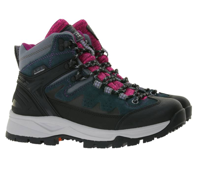ICEPEAK Wynne Ms Damen Wanderschuhe mit wasserdichter A.W.S. WATERPROOF-Membran Trekking-Schuhe Hiking-Boots 10089410 Dunkel-Grau/Pink von ICEPEAK