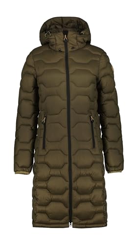 ICEPEAK Damen Leicht Stepp Mantel Bandis Dark Olive 40 von ICEPEAK