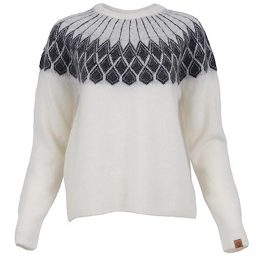 ICEWEAR Ásbyrgi Mohair-Wollpullover (Weiß, L) von ICEWEAR