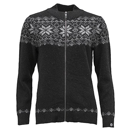 ICEWEAR Damen-Nótt-Strickjacke aus Angora-Wolle | Pullover mit Stehkragen und Reißverschluss | Winter und Sport | nordisch inspiriertes Sternenmuster von ICEWEAR